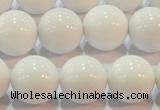 CAG7182 15.5 inches 14mm round white agate gemstone beads