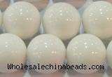 CAG7183 15.5 inches 16mm round white agate gemstone beads