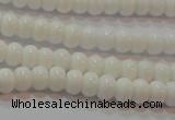 CAG7190 15.5 inches 4*6mm rondelle white agate gemstone beads