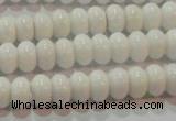 CAG7191 15.5 inches 5*8mm rondelle white agate gemstone beads