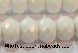 CAG7195 15.5 inches 10*14mm faceted rondelle white agate beads