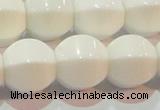 CAG7215 15.5 inches 14*14mm pumpkin white agate gemstone beads