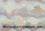 CAG7218 15.5 inches 12*12mm flower white agate gemstone beads