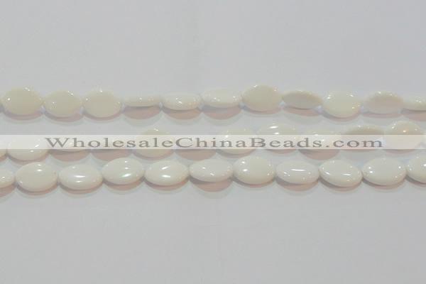 CAG7230 15.5 inches 13*18mm marquise white agate gemstone beads