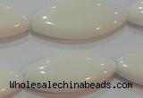 CAG7232 15.5 inches 16*33mm marquise white agate gemstone beads