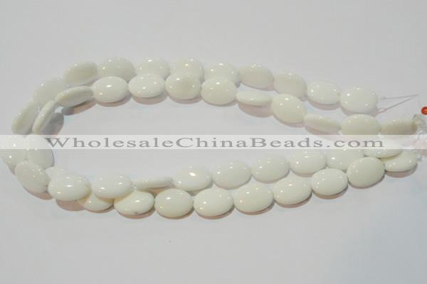 CAG7242 15.5 inches 15*20mm oval white agate gemstone beads