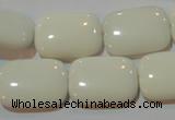 CAG7246 15.5 inches 12*16mm rectangle white agate gemstone beads