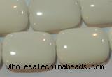 CAG7249 15.5 inches 22*30mm rectangle white agate gemstone beads