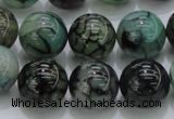 CAG7326 15.5 inches 16mm round dragon veins agate beads wholesale