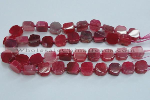 CAG7351 15.5 inches 14*15mm - 16*18mm octagonal dragon veins agate beads