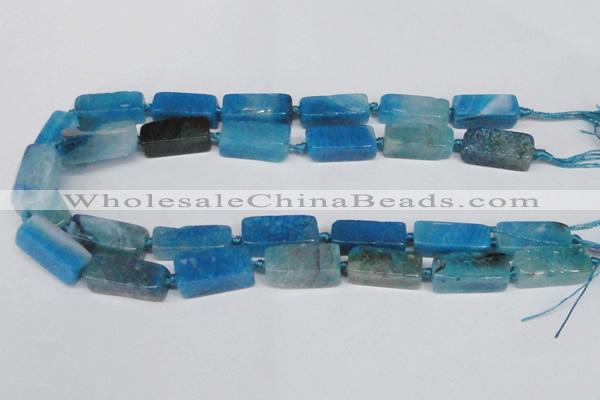 CAG7376 15.5 inches 8*20mm - 10*25mm cuboid dragon veins agate beads