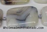 CAG7425 15.5 inches 25*35mm rectangle Montana agate beads