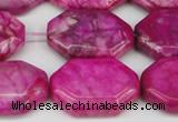 CAG7436 15.5 inches 20*30mm octagonal crazy lace agate beads