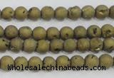 CAG7446 15.5 inches 6mm round plated druzy agate beads wholesale