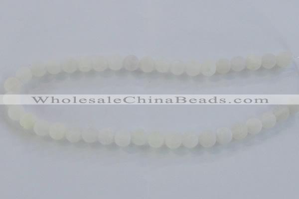 CAG7473 15.5 inches 10mm round frosted agate beads wholesale