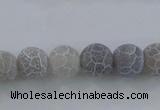 CAG7478 15.5 inches 4mm round frosted agate beads wholesale