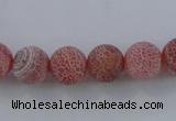 CAG7488 15.5 inches 8mm round frosted agate beads wholesale