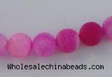 CAG7502 15.5 inches 4mm round frosted agate beads wholesale