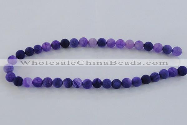 CAG7516 15.5 inches 16mm round frosted agate beads wholesale