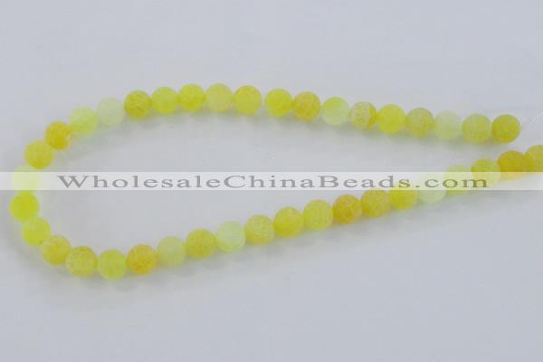 CAG7518 15.5 inches 4mm round frosted agate beads wholesale