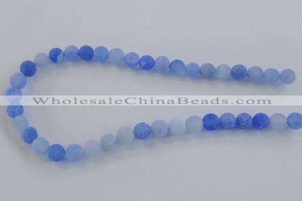 CAG7529 15.5 inches 10mm round frosted agate beads wholesale