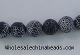 CAG7558 15.5 inches 4mm round frosted agate beads wholesale