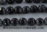 CAG7601 15.5 inches 6mm faceted round frosted agate beads wholesale