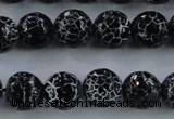 CAG7603 15.5 inches 10mm faceted round frosted agate beads wholesale