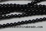 CAG7850 15.5 inches 2mm round black agate beads wholesale