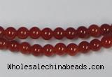 CAG7855 15.5 inches 3mm round red agate beads wholesale