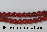 CAG7856 15.5 inches 4mm round red agate beads wholesale