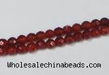 CAG7861 15.5 inches 3mm faceted round red agate beads wholesale