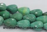 CAG7877 15.5 inches 10*14mm faceted teardrop grass agate beads