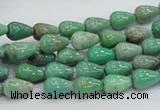 CAG7894 15.5 inches 6*10mm teardrop grass agate beads wholesale