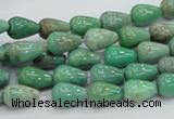 CAG7895 15.5 inches 8*10mm teardrop grass agate beads wholesale