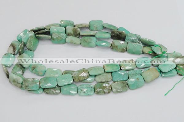 CAG7924 15.5 inches 12*16mm faceted rectangle grass agate beads