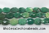 CAG7929 15.5 inches 22*30mm - 25*25mm faceted octagonal grass agate beads