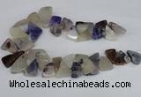 CAG8540 Top drilled 15*20mm - 25*30mm freeform dragon veins agate beads