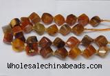 CAG8572 15.5 inches 15*16mm - 17*18mm cube dragon veins agate beads