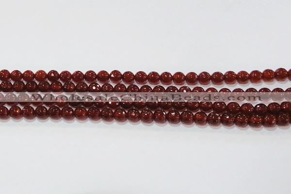 CAG8591 15.5 inches 8mm faceted round red agate gemstone beads