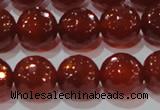 CAG8594 15.5 inches 14mm faceted round red agate gemstone beads