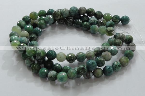 CAG867 15.5 inches 12mm faceted roundagate gemstone beads