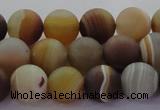 CAG8726 15.5 inches 8mm round matte madagascar agate beads