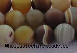 CAG8727 15.5 inches 10mm round matte madagascar agate beads