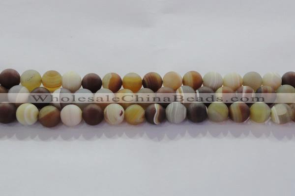 CAG8727 15.5 inches 10mm round matte madagascar agate beads