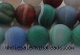 CAG8733 15.5 inches 12mm round matte madagascar agate beads