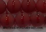 CAG8903 15.5 inches 10mm round matte red agate beads wholesale