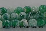 CAG9007 15.5 inches 6mm faceted round fire crackle agate beads