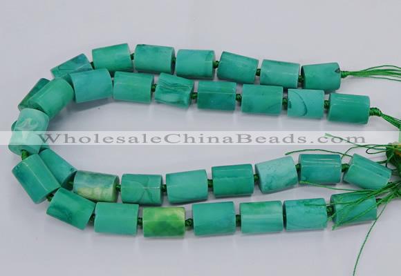 CAG9082 15.5 inches 15*17mm - 15*20mm tube dragon veins agate beads