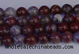 CAG9120 15.5 inches 4mm round red lightning agate beads